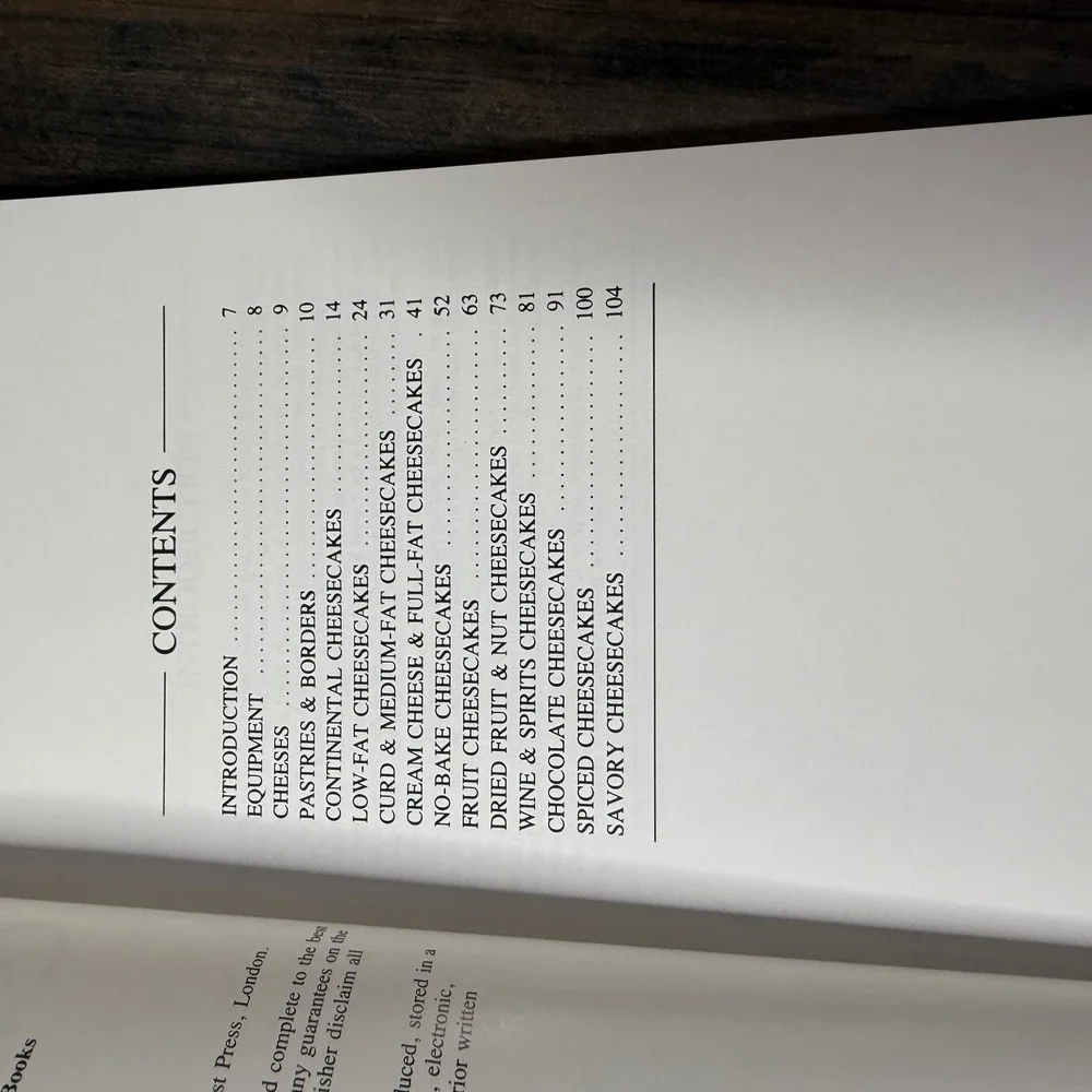 The Book of Cheesecakes Steven‎ Wheeler Cookbook Recipes Vintage 1988
